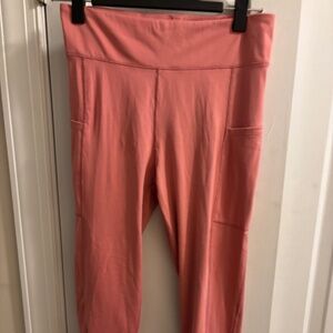 2 Pairs Leggings (Yoga) Pink (Antonio Melanie) & White (Old Navy) Size M